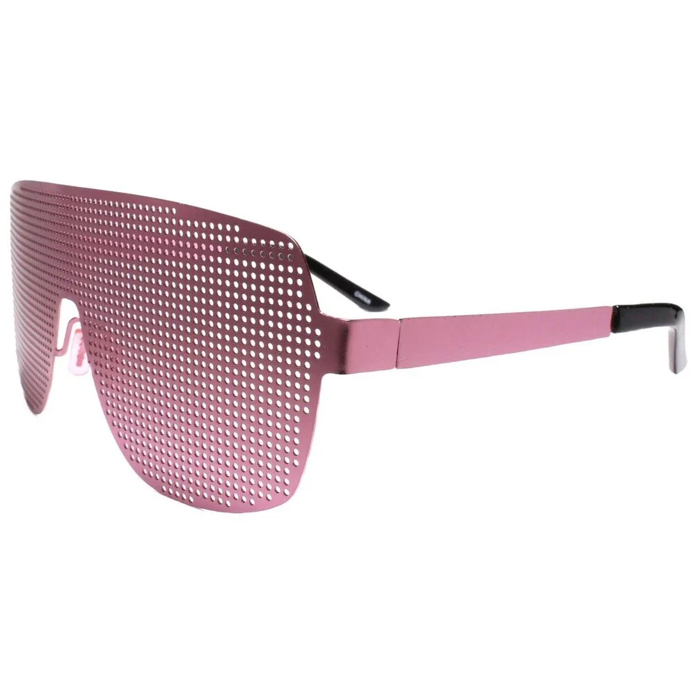 Purple Metal Mesh Unique Costume Party Rave Alien Space Futuristic Visor Glasses